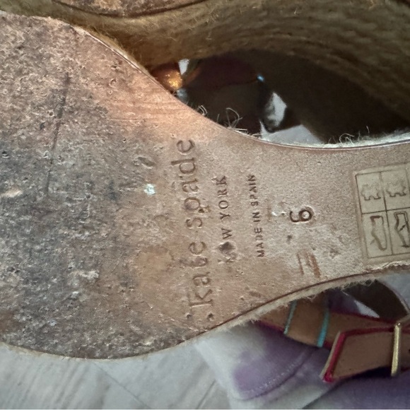 Kate Spade multi color wedge sandals size 6 - Picture 8 of 9